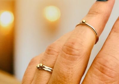 ANILLOS BOLITA ORO, SET DE 3 ANILLOS, MILAGRO ROUSSE