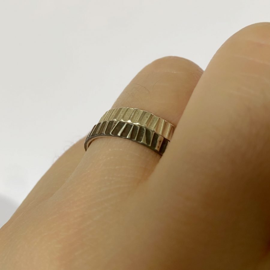 Anillos de plata minimalistas, alianzas originales para bodas, Milagro Rousse