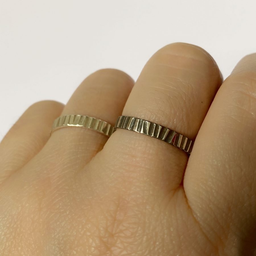 Alianzas originales para parejas, anillos de plata, Milagro Rousse