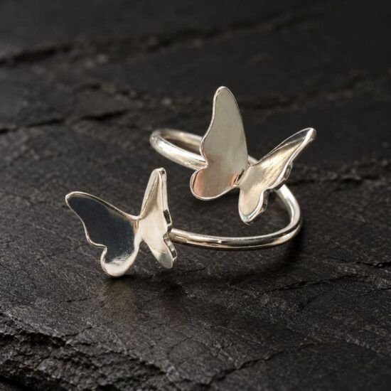 Anillo Dos Mariposas Plata 925, Milagro Rousse