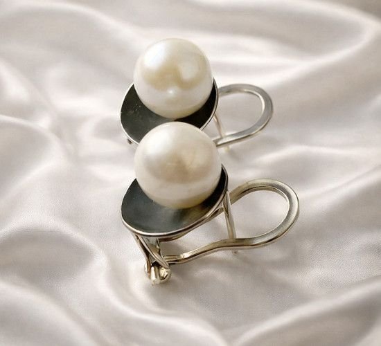 PENDIENTES REDONDOS PERLA, PENDIENTES PERLAS ELEGANTES, MILAGRO ROUSSE