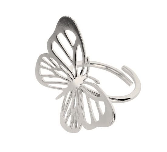 ANILLO MARIPOSA GRANDE, ANILLO DE PLATA GRANDE, ANILLO LLAMATIVO, MILAGRO ROUSSE