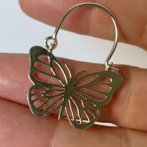 Pendientes de Aro con Mariposas hechos a mano Milagro Rousse Joyería