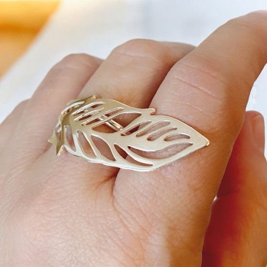 ANILLO PLUMA DE PLATA 925, ANILLOS GRANDES, MILAGRO ROUSSE