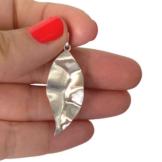 COLLAR MINIMALISTA CON HOJA DE PLATA, JOYAS DE HOJAS, MILAGRO ROUSSE