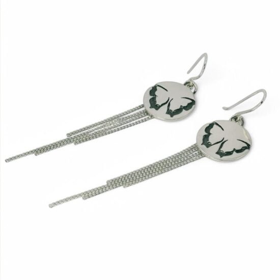 Pendientes redondos mariposa, joyas de diseño orgánico, Milagro Rousse